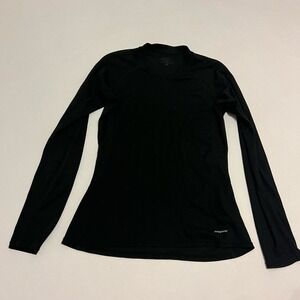 Patagonia Capilene Baselayer Black long sleeve v-neck top S